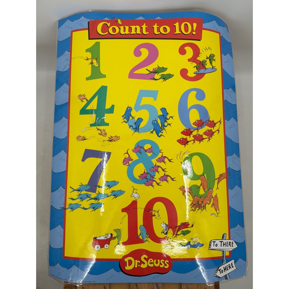 Dr Seuss Count to 10 Educational Poster Peaceable Kingdom‎ Press 2005